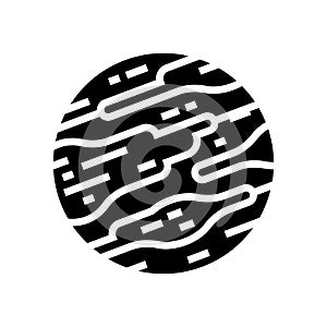 mars planet glyph icon vector black illustration