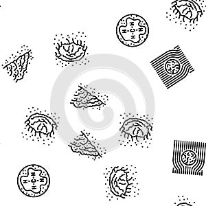 mars planet space astronomy vector seamless pattern