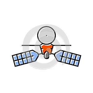 mars reconnaissance orbiter planet color icon vector illustration photo
