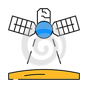 mars reconnaissance orbiter planet icon color illustration photo