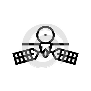 mars reconnaissance orbiter planet line icon vector illustration photo