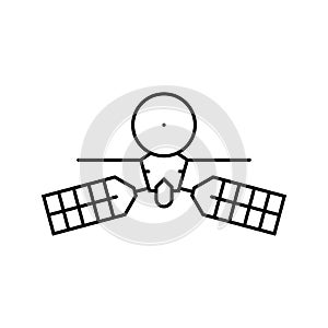 mars reconnaissance orbiter planet line icon vector illustration photo