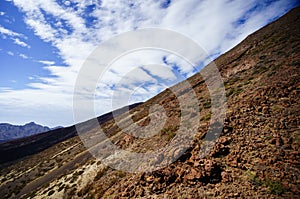 Mars the red planet\'s desert landscape. Mount Teide in Tenerife. Tenerife, Canary Islands