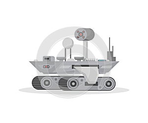 Mars research rover isolated vector icon