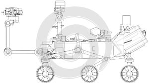 Mars Rover. 3d illustration