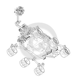 Mars Rover. 3d illustration