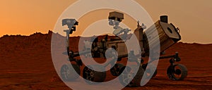 Mars rover Curiosity extremely detailed and realistic 3d illustration. Elements of this image are furnished by NASA