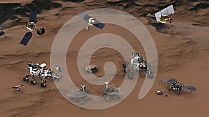 Mars - Satellites - Lander - Rovers