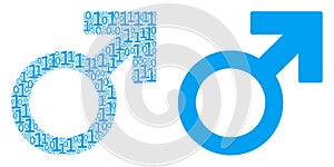 Mars Symbol Composition of Binary Digits