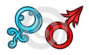 Mars and Venus Symbols