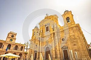 Marsala Cathedral, historic centre of town in Sicily
