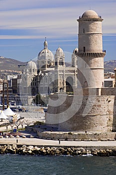 Marseille fortress and Cathedral