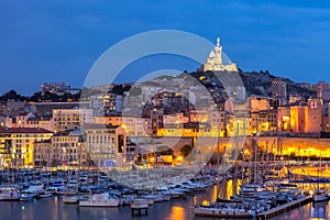 Marseille France night photo