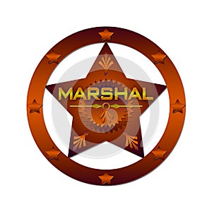 Marshal abstract badge