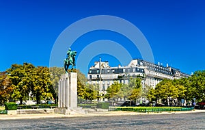 Marshal Foch statue on Place de Trocadero in Paris, France