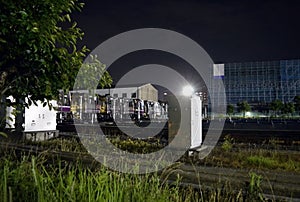 The marshaling yard in Osaka.