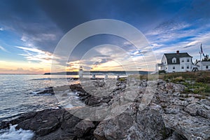Marshall Point Lighthouse Shoreline and Keepers House photo
