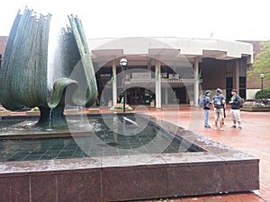 Marshall Univesity Memorial Fountain and Memorial Student Center