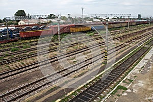 In marshalling yard