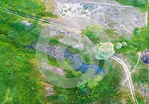 Marshland view from above.