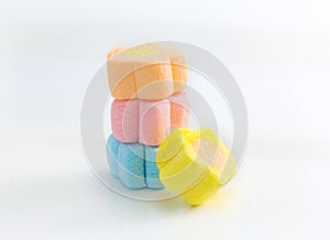 Marshmallow candy snack is pastel color, pastel candy i