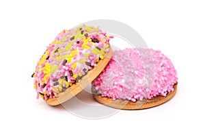 Marshmallow Cookies With Colorful Sugar Sprinkles