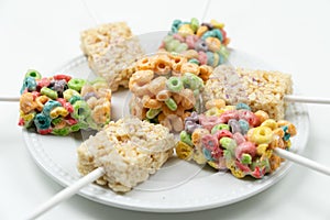 Marshmallow square bar or rice crispy treat