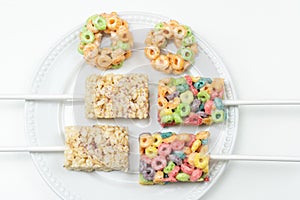 Marshmallow square bar or rice crispy treat