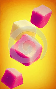 Marshmallows - abstract digital art