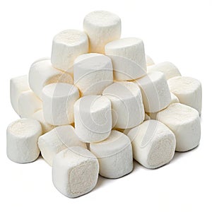 Marshmallowsisolated on white background photo