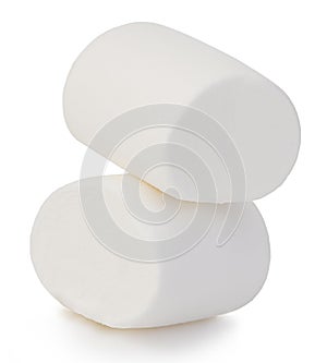 Marshmallows isolated on a white background