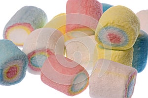 Marshmellows Macro Isolated