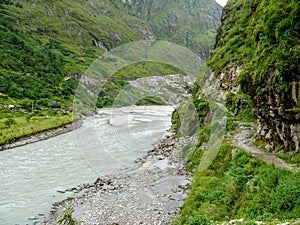 Marsyangdi river near Tal village - Nepal