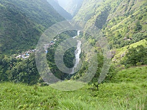 Marsyangdi river valley - Jagat village