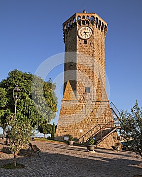 Marta, Viterbo, Lazio, Iysly: the medieval clock tower in the old town