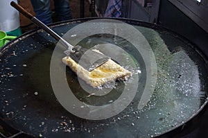 Martabak Telur, stuffed pancake or pan-fried bread, Indo-style