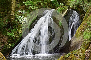 Martental, Germany - 06 02 2022: Waterfall in Martental, all streams in long exposure photo