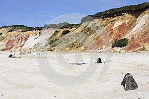 Gay Head cliffs, Martha`s Vineyard, Massachusetts