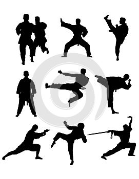 Martial Art Silhouettes