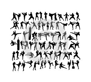 Martial art Sport Activity Silhouettes