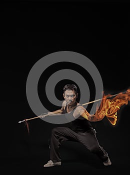 Martial Arts with flaming fists