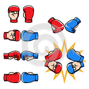 Martial Arts Half Finger Gloves Cartoon Collection