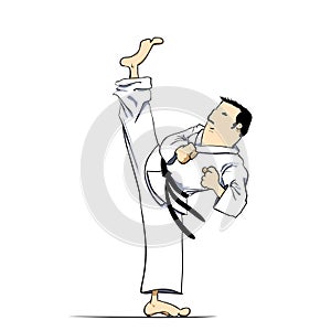 Martial arts - Karate high kick