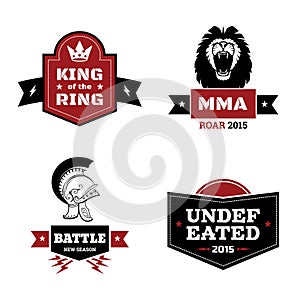 Martial arts logo set