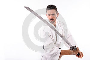 Martial arts man with sword