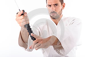 Martial arts man with sword