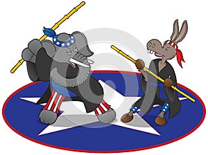 Martial arts political mascots