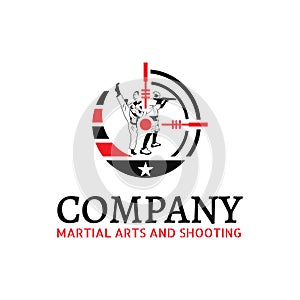 Martial Arts and Shooting Logo.