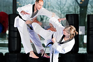 Martial Arts sport training in gym