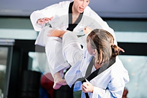 Martial Arts sport training in gym